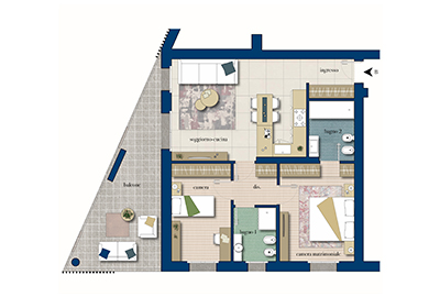 Trilocale 2B - Residenza Antares ad Albino